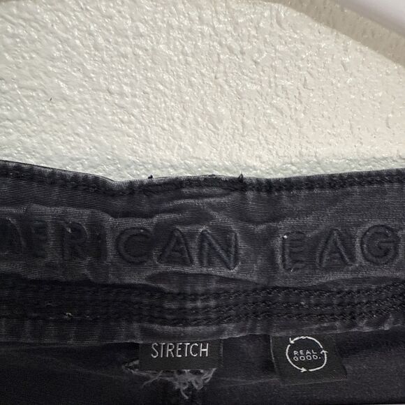 American Eagle Cargo Pants Size 6 Regular Dark Gray Utility Pockets Jogger Style - Picture 6 of 7